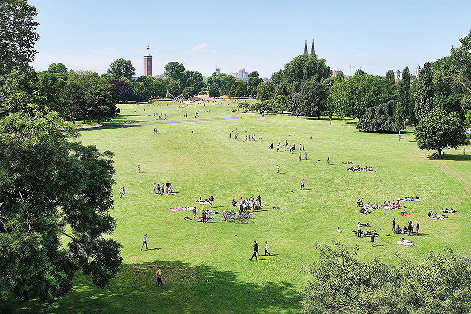 Foto: Thomas Schäkel / Stadtrevue »Frevel an 70 Jahren Gartenbaukunst«: Rheinpark in Deutz