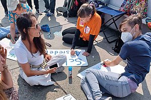 An inklusiver Bildung fehlt es bundesweit: Protestcamp in Genf, © Mittendrin e. V.