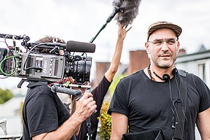 Drehen ohne Script: Tamer Jandali bei der Arbeit