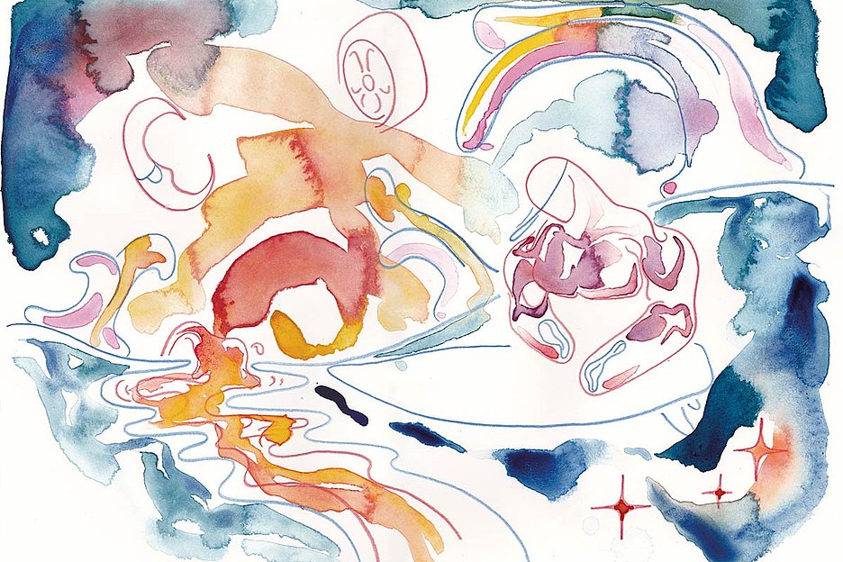 © Nikolas Müller Nikolas Müller, Surfer ohne Beine, 2020, Aquarell; © Nikolas Müller