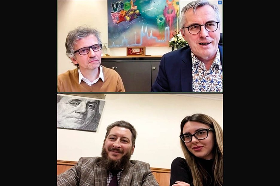Videoschalte in den Krieg: Screenshot vom 31. Januar; Foto: Dörthe Boxberg