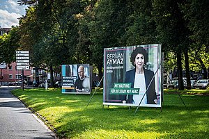 Kölns erste grüne Oberbürgermeisterin? Wahlplakat von Berîvan Aymaz