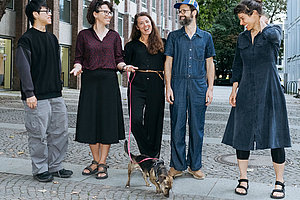 Artists meet Hundi: Wing Ka Ho, Efeoglu, Bogdańska, Galeano und M’Barek, © buerofuerkunstdokumentation
