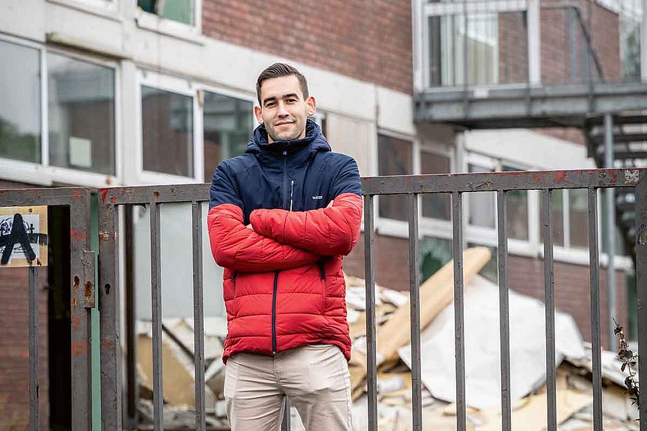 Foto: Dörthe Boxberg / Stadtrevue Mattis Dieterich: Auf den U-Bahn-Tunnel oder den Ausbau des Geißbockheims werde ich hier nie angesprochen