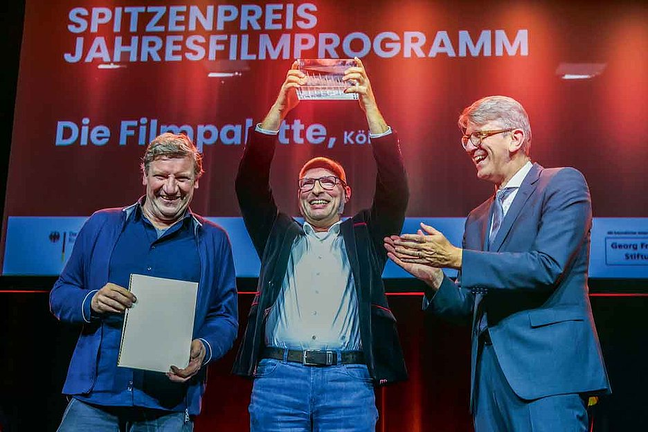 © Schauburg Ausgezeichnetes Programm: Joachim Kühn & Dirk Steinkühler mit Wolfram Weimer. © Schauburg
