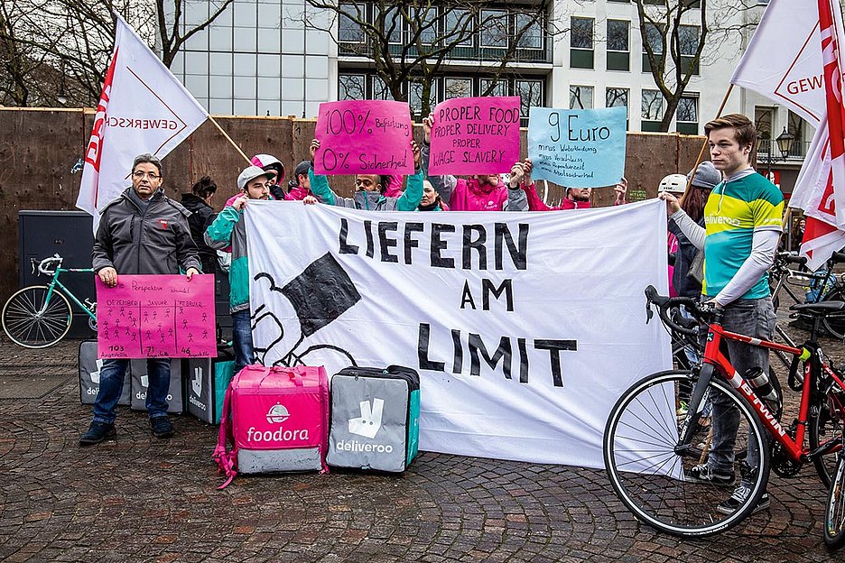 Kuriere wehren sich: Demo der Initiative »Liefern am Limit« 2018, Foto: Marcel Wurm