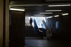 Wird bald dichtgemacht: Aufgang vom Ebertplatz zur Sudermanstraße
