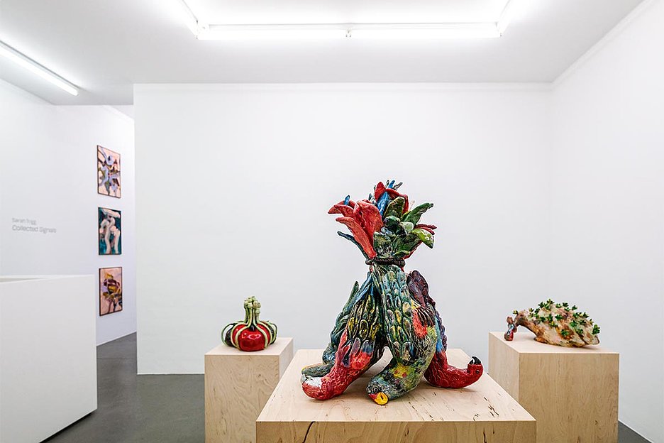 Foto: Dörthe Boxberg / Stadtrevue Auf den Vogel gekommen: Installationsansicht aus der Gaa Gallery