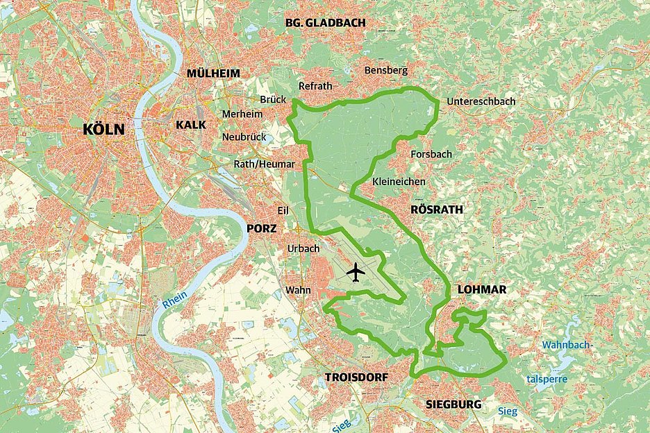 Karte des möglichen Nationalparks