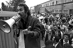Kämpfer gegen rassistische Ausbeutung: Baha Targün beim Ford-Streik 1973 | Foto: Gernot Huber
