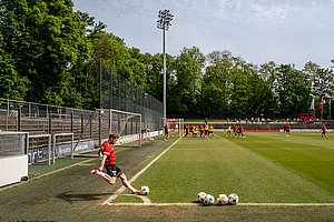 Abschluss noch offen: Die FC-Spieler beim letzten Training der Saison