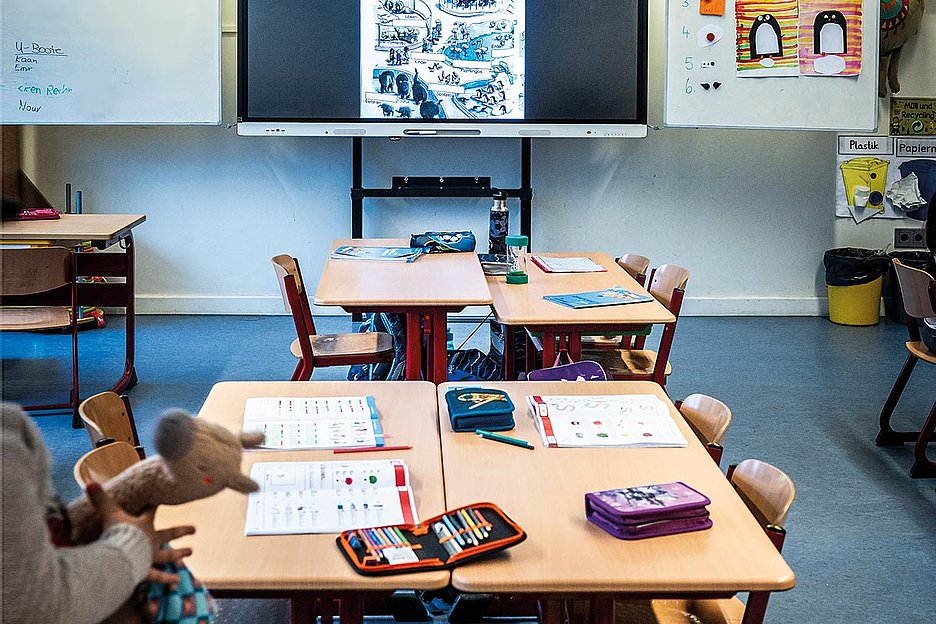 Foto: Dörthe Boxberg GGS Riphahnstraße: Pause in der Lama–Klasse