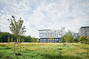 Bausubstanz alt, Zukunft ungewiss:  Städtisches Klinikum in Holweide  