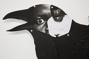 Frida Orupabo, Untitled (Detail), 2019, Collage with paper pins mounted on aluminum, © Frida Orupabo, courtesy the artist  and Galerie Nordenhake; Foto: Gerhard Kassner