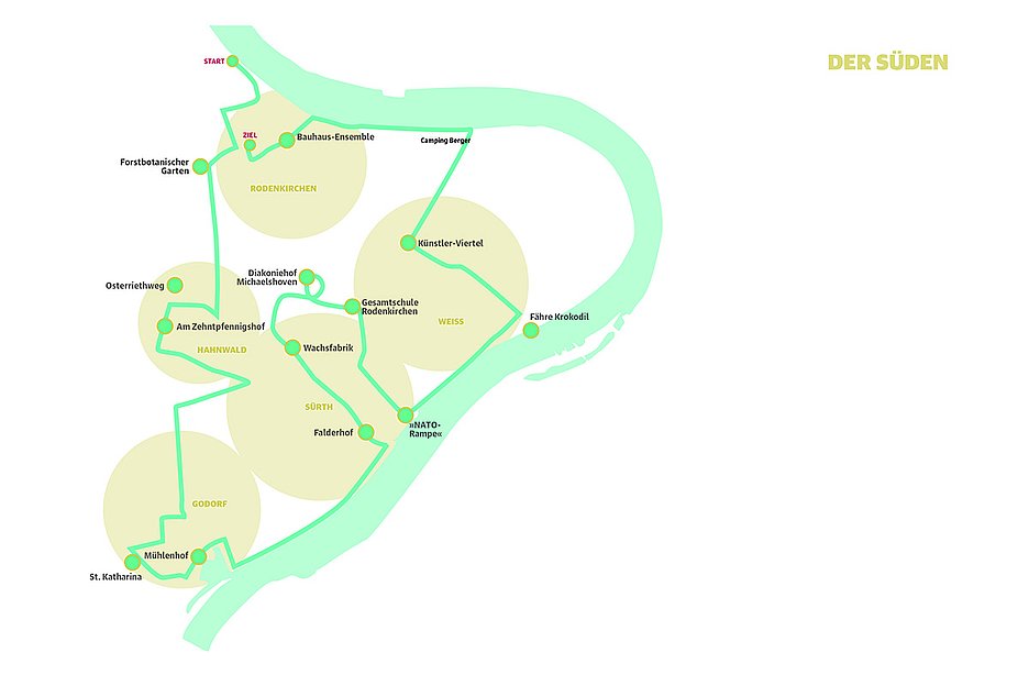 Foto: Dörthe Boxberg / Stadtrevue Route ca. 30 km, etwa 2,5 Stunden Fahrzeit