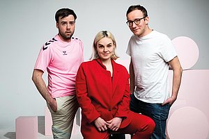 Kurt Prödel, Susi Bumms und Dax Werner von der Band The Screenshots