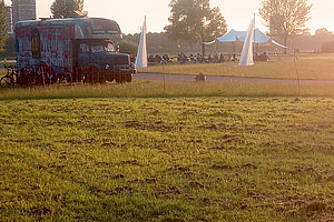 Atelier mobile, damals noch auf den Poller Wiesen  