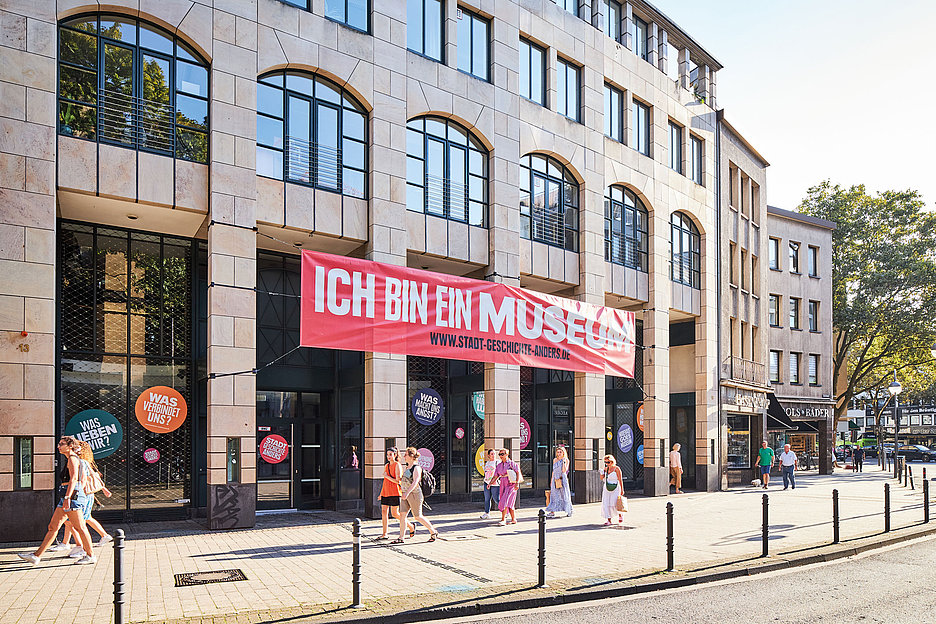 Foto: Thomas Schäkel / Stadtrevue Noch ist das nur Wunschdenken: Künftiges Interim des Stadtmuseums an der Minoritenstraße