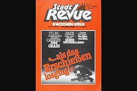 Frühjahr 1977 Wir bleiben auf der leichten Seite des Lebens: ein Fußball-Special, ein sehr ausführlicher Filmteil und launige Interviews mit Subkultur-Prominenz dominieren die Aus­ga­ben. Im Hintergrund zeichnet sich die Politisierung ab. Die Stadtrevue beteiligt sich an der Solidaritätskampagne für den von der Polizei schwerverletzten und unter Terrorismusverdacht stehenden Arzt und ­Historiker Karl-Heinz Roth. 
