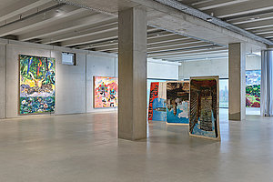Installationsansicht Malcom Morley bei RPLH  F(oto: Simon Vogel, © The estate of Malcolm Morley)