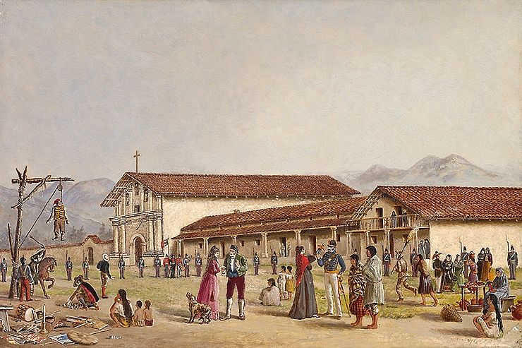 Oriana Weatherbee Day, »Die Mission San Francisco de Asís (Mission Dolores)«, 19. Jahrhundert, Öl auf Leinwand