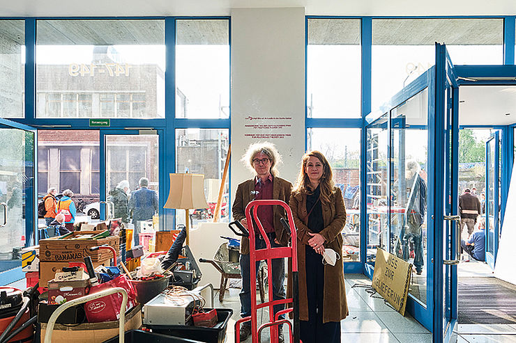 Zukunft in Wuppertal?  Anja Kolacek und Marc Leßle  von »Raum 13«  am Tag der Räumung, Foto: Anja Kolacek