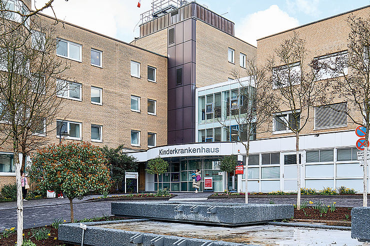 Sanierungsbedürftig: Kinderklinik an der Amsterdamer Straße