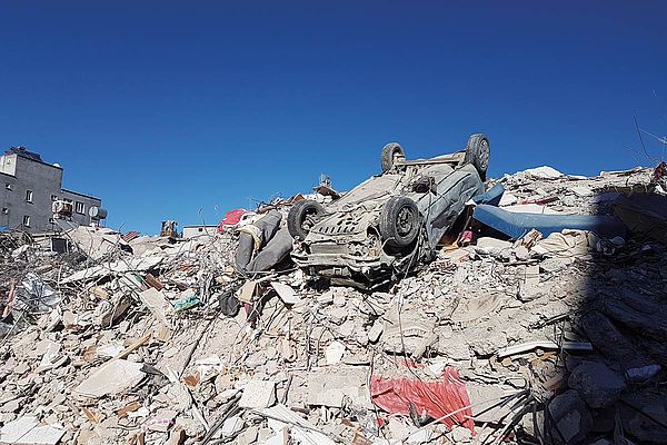 »Das Ausmaß der Katastrophe wurde in Deutschland nicht verstanden«: Erdbebengebiet in der Türkei; Foto: Pro Humanitate