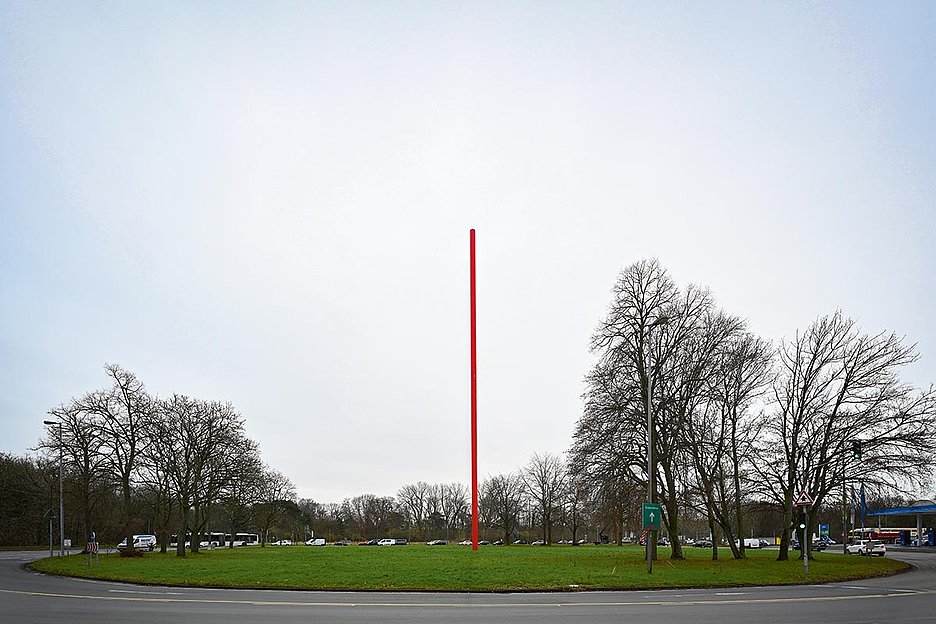 Foto: Dörthe Boxberg / Stadtrevue Bedrohte Kunst: Standortmitte von Lutz Fritsch am Bonner Verteiler