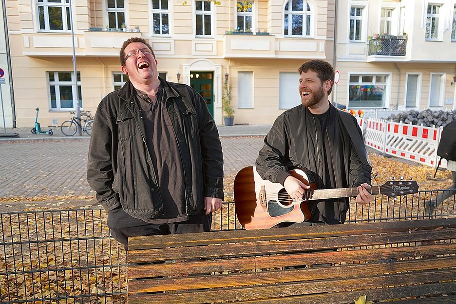 Humor gegen Horror: Adam Shor (links) und Eyal Wartelsky