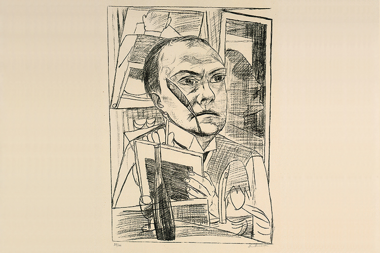 © VG Bild-Kunst, Bonn 2020, Foto: Jürgen Spile »Selbst im Hotel« (Blatt 1 aus Berliner Reise), 1922, Lithografie, © VG Bild-Kunst, Bonn 2020, Foto: Jürgen Spile