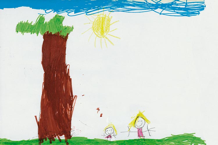 »Ich freue mich darauf, bald endlich wieder meine kleine Cousine Jelena zu sehen und mit ihr im Garten zu spielen.« (Ava, 4 Jahre)