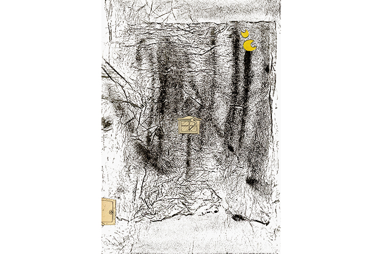 Organisch (14), 2021, Papierintarsie, 29,7 × 21 cm | © the artist