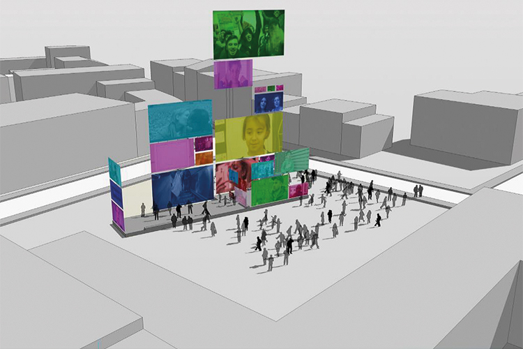 Abbildung: Studio Ulf Aminde Kunstwerk, unrealisiert: Das NSU-Mahnmal von Ulf Aminde, Abbildung: Studio Ulf Aminde
