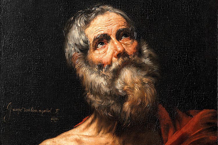 Jusepe de Ribera, »Hl. Hieronymus«, 1636, (Ausschnitt, ganzes Bild: nächstes) courtesy: Arp Museum, Bahnhof Rolandseck, Sammlung Rau für UNICEF, Foto: Mick Vincenz