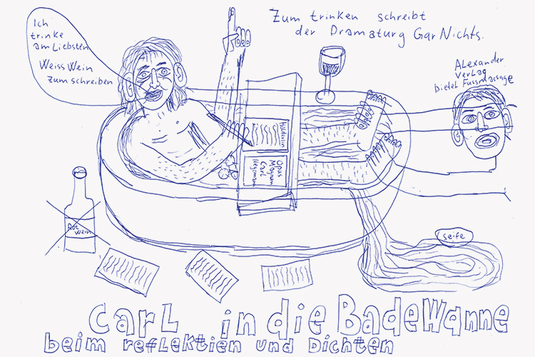 Bild: Vegard Vinge Mit Weißwein vom Verlag umsorgt: Carl Hegemann, Bild: Vegard Vinge