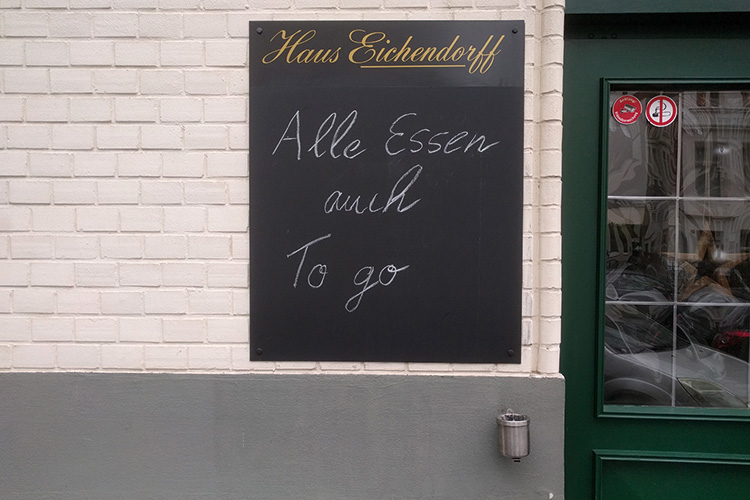 To go ist kein No go mehr — Die Corona-Pandemie hat auch die Gastronomie völlig verändert