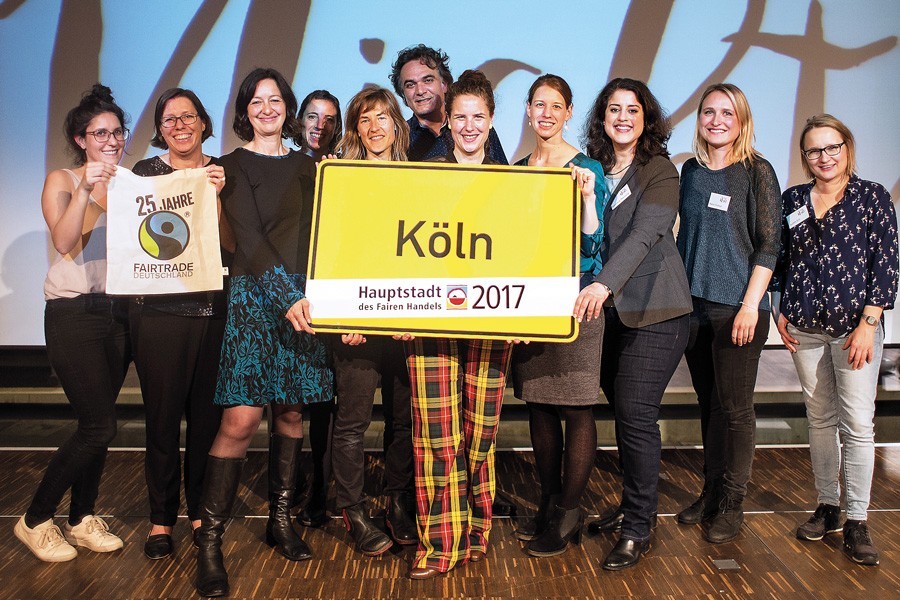 Foto: Juliane Guder Auch mal Hauptstadt sein: Die Fair-Trade-Auszeichnung sorgte in Köln für gute Stimmung