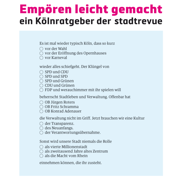 Kölner Interims-Wahlzettel