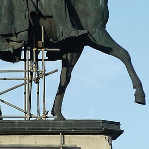 Nicht in bestem Zustand: Friedrich Wilhelm III. auf dem Heumarkt