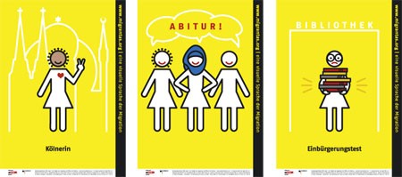 Gehen auch als T-Shirt durch: Die Piktogramme des Künstler-Kollektivs »Migrantas«