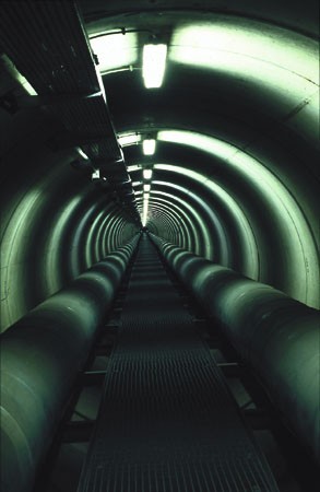 Zu besichtigen: der 461 Meter lange Fernwärmetunnel unter dem Rhein