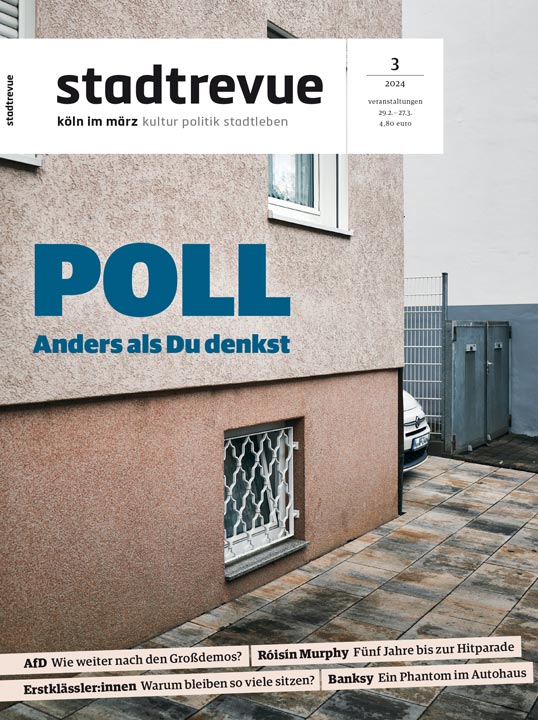 Das aktuelle Cover der Stadtrevue Köln, Titelthema: Poll — Anders als du denkst